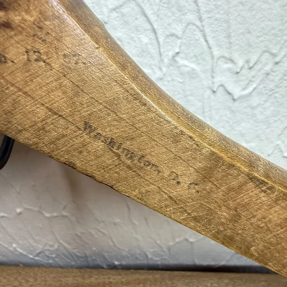 Southern Cleaning & Pressing Co Wooden Hanger Memphis Vintage Capital Hanger Co
